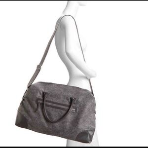 Weekender‎ Bag gray faux wool tote large